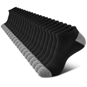 Mens Ankle Socks 10 Pack Cushioned Low Cut Breathable Athletic